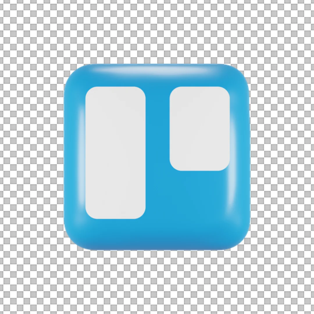 Trello Logo Blue Square 3D Icon PNG