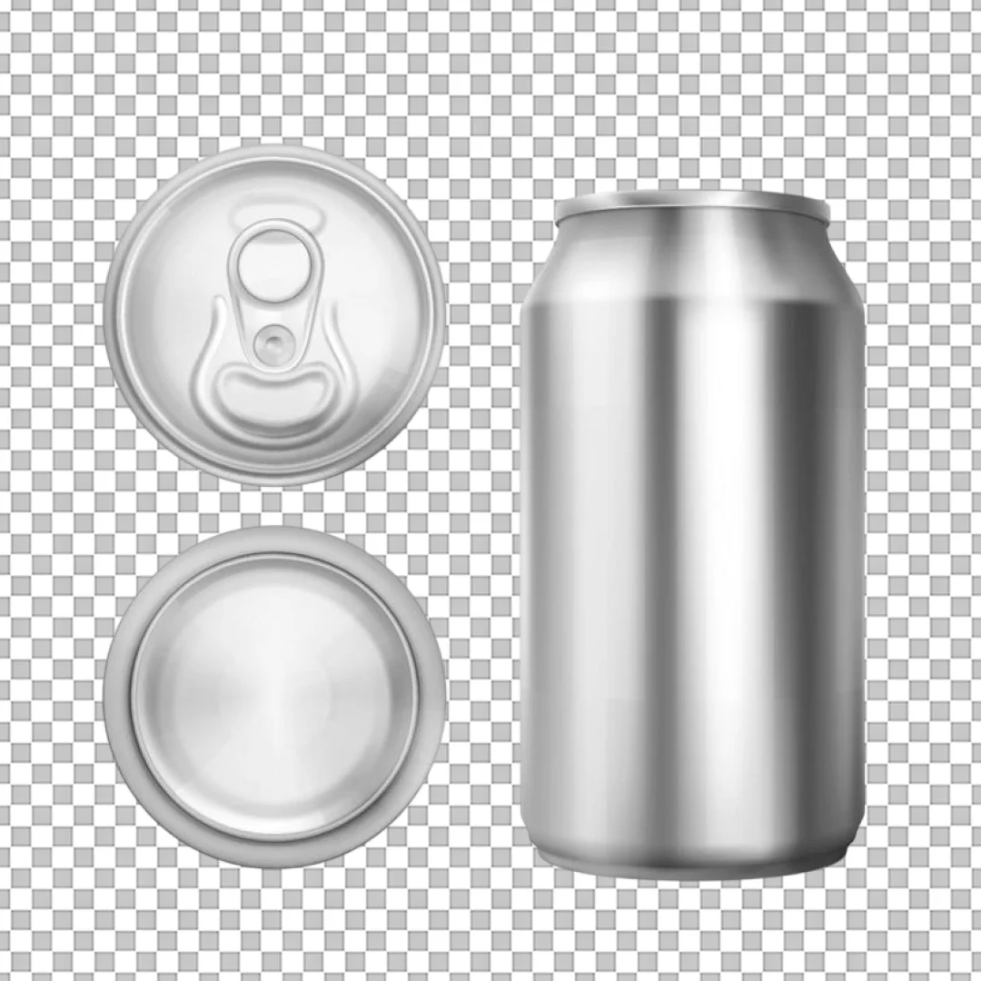 Aluminum Soda Can Set Mockup PNG