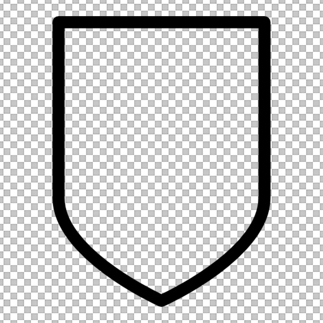 Simple Shield Outline Icon for Protection and Security