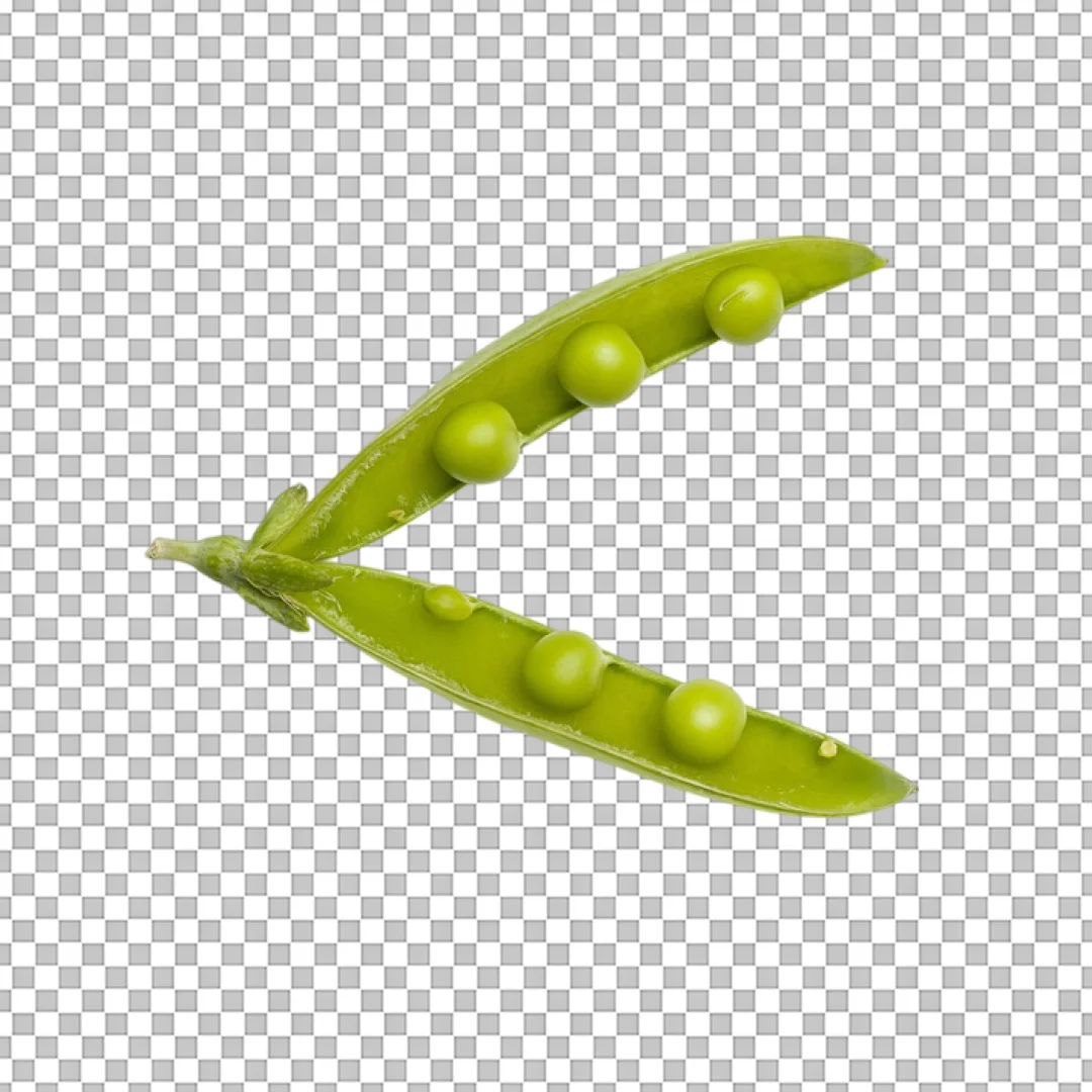 Open Green Pea Pod PNG