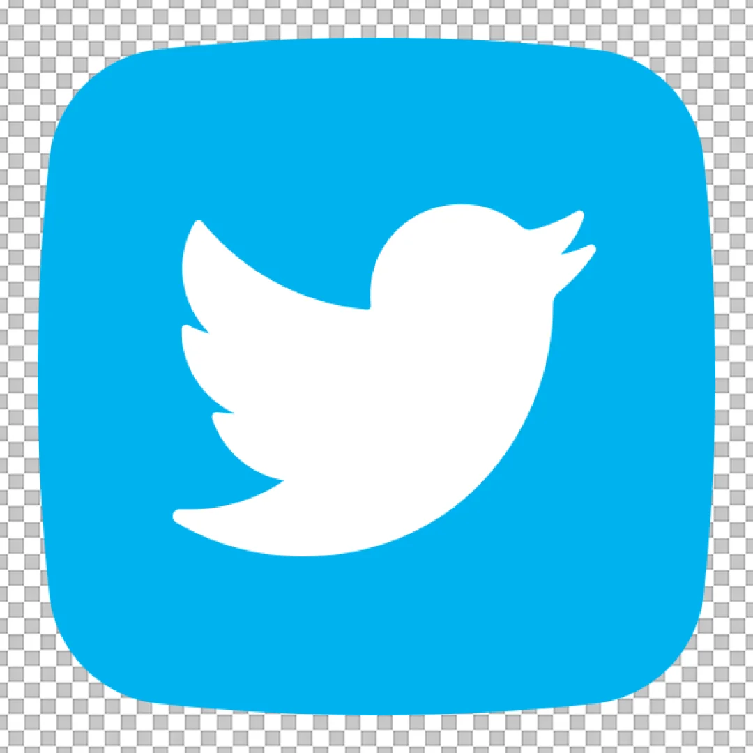 Twitter Social Media Platform Icon - Blue Bird Logo