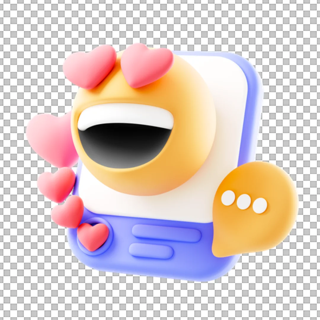 Smartphone Chat Emojis PNG