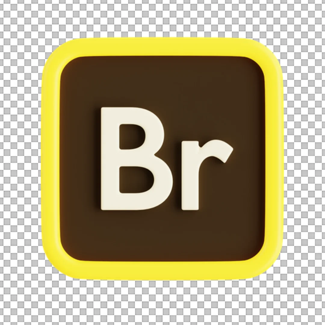 Brown 3D Adobe Bridge Icon PNG