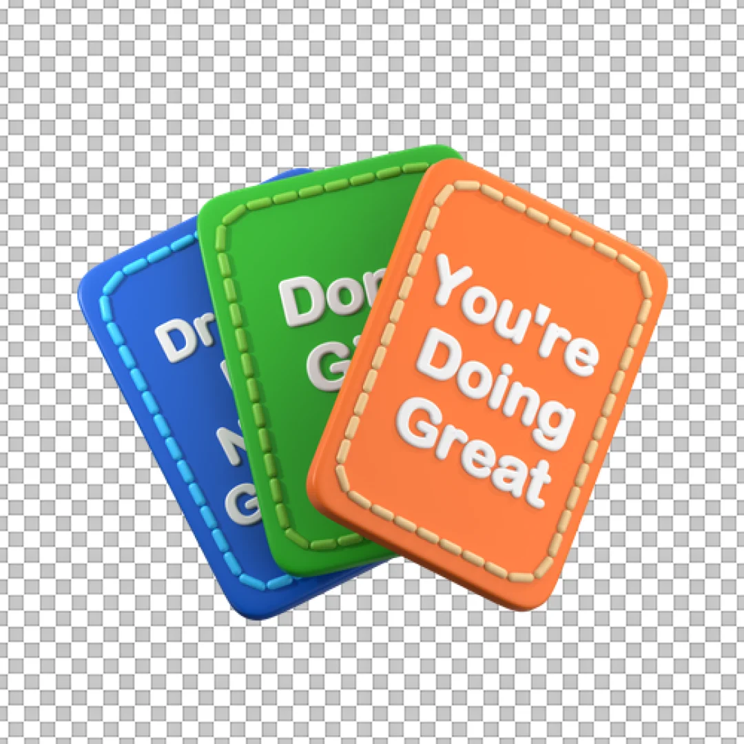 Colorful Motivation Cards With Encouraging Text PNG