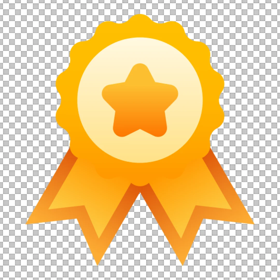 Premium Quality Gold Award Star Medal Icon