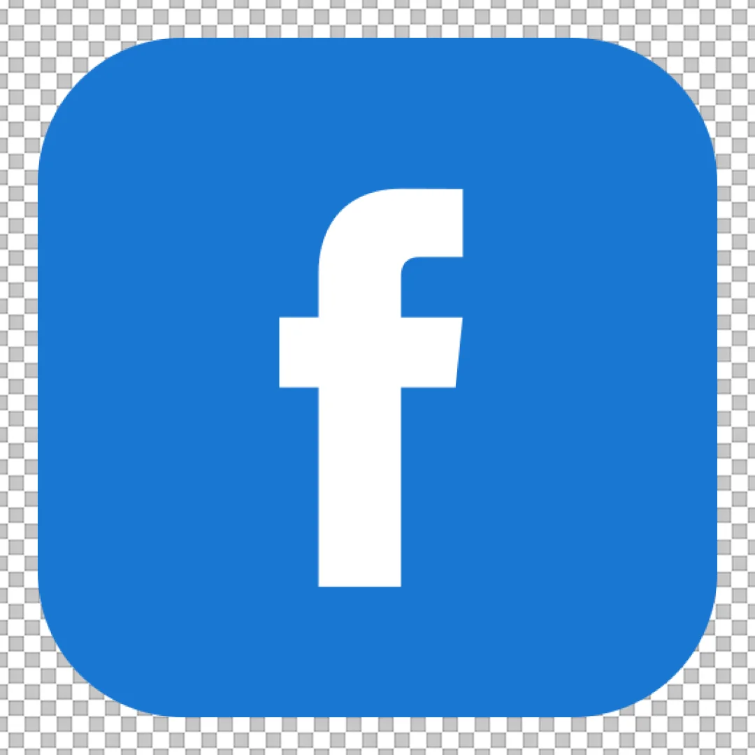 Official Facebook Social Media Icon Logo in Blue Square