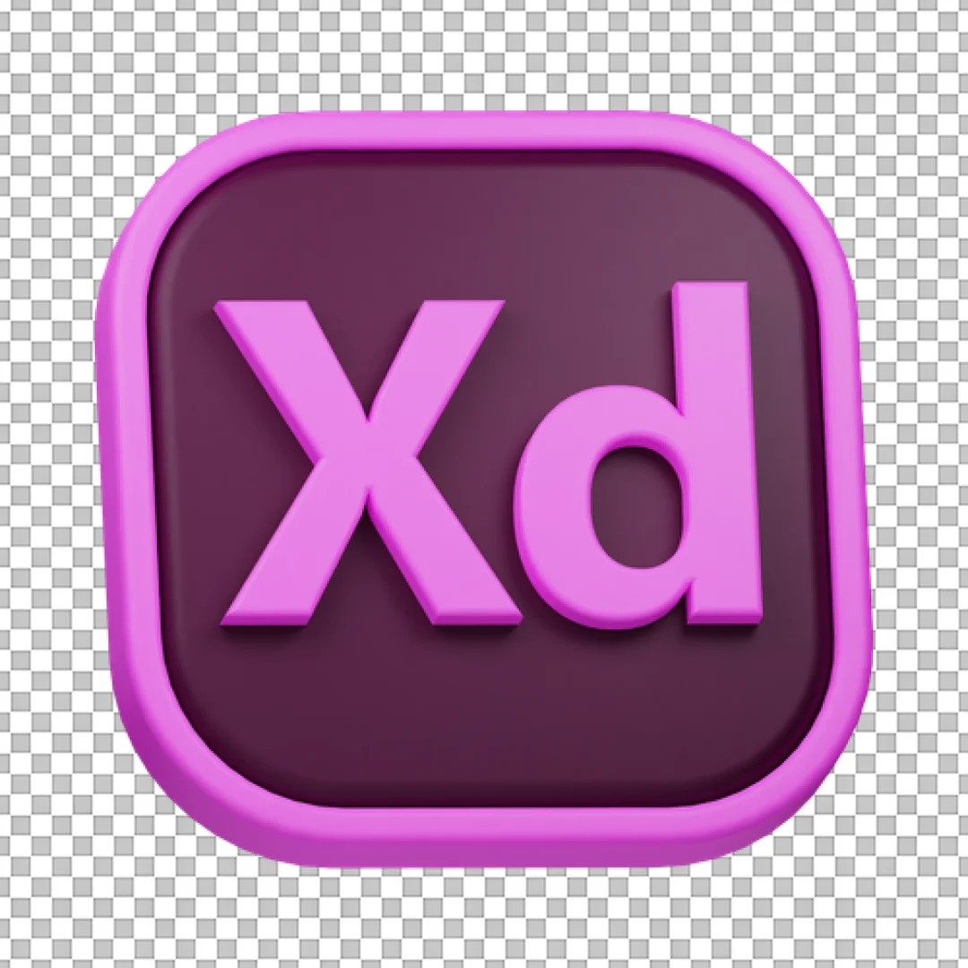 Pink 3D Adobe XD Icon PNG
