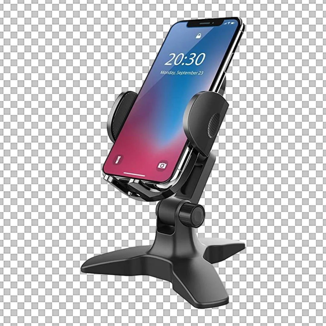 Smartphone on an Adjustable Stand PNG