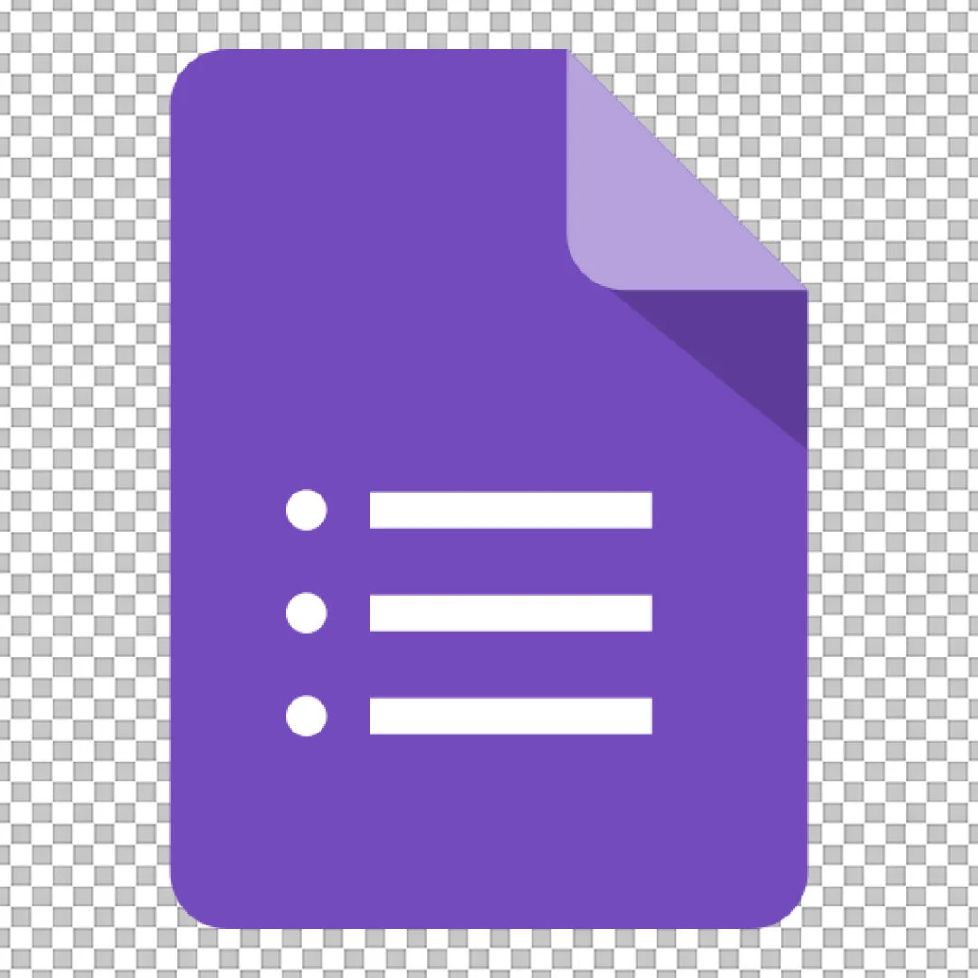 Purple Digital Survey Form or Checklist Icon