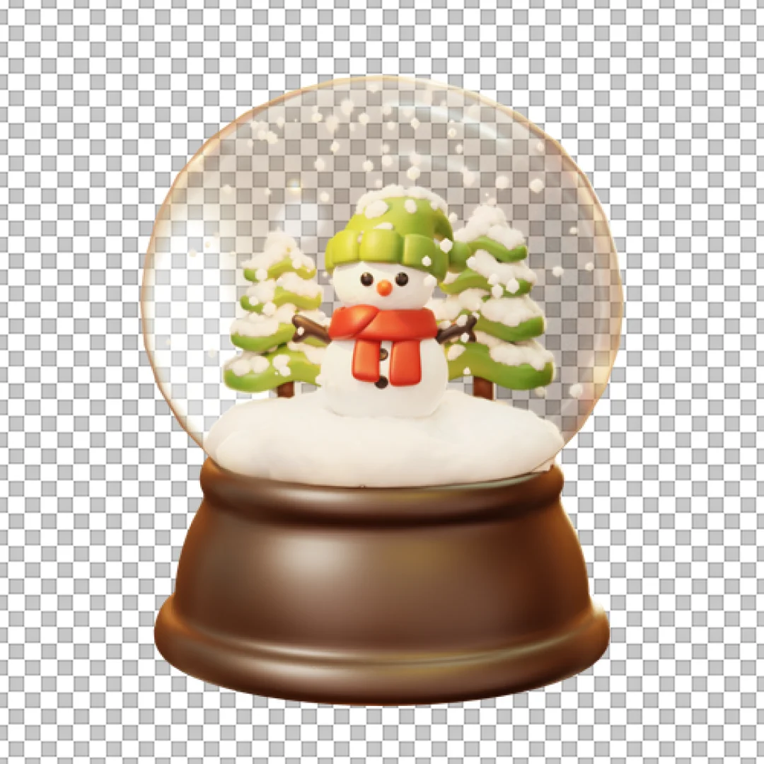 Snowman Snow Globe PNG