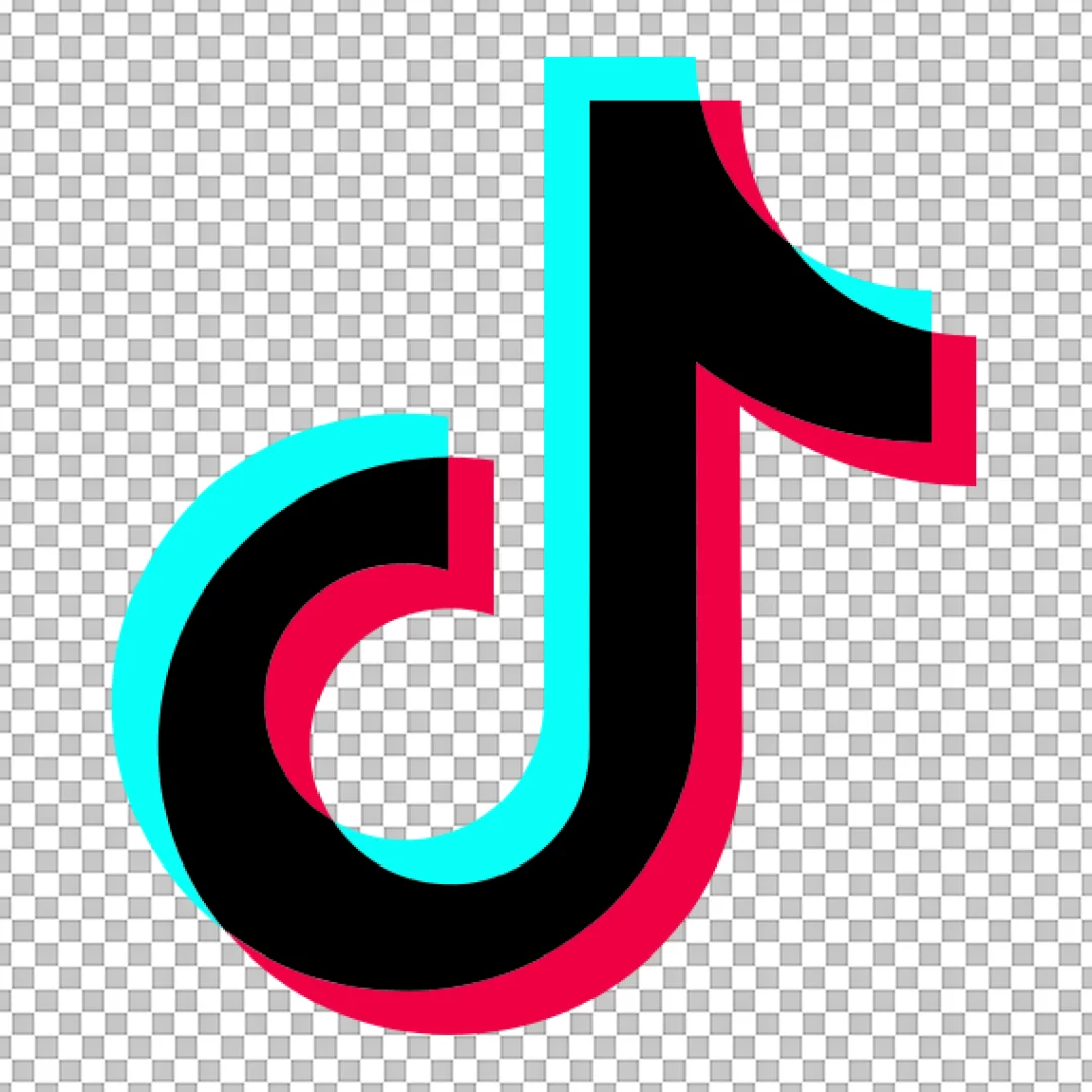 Official TikTok Social Media App Logo Icon on Black Background