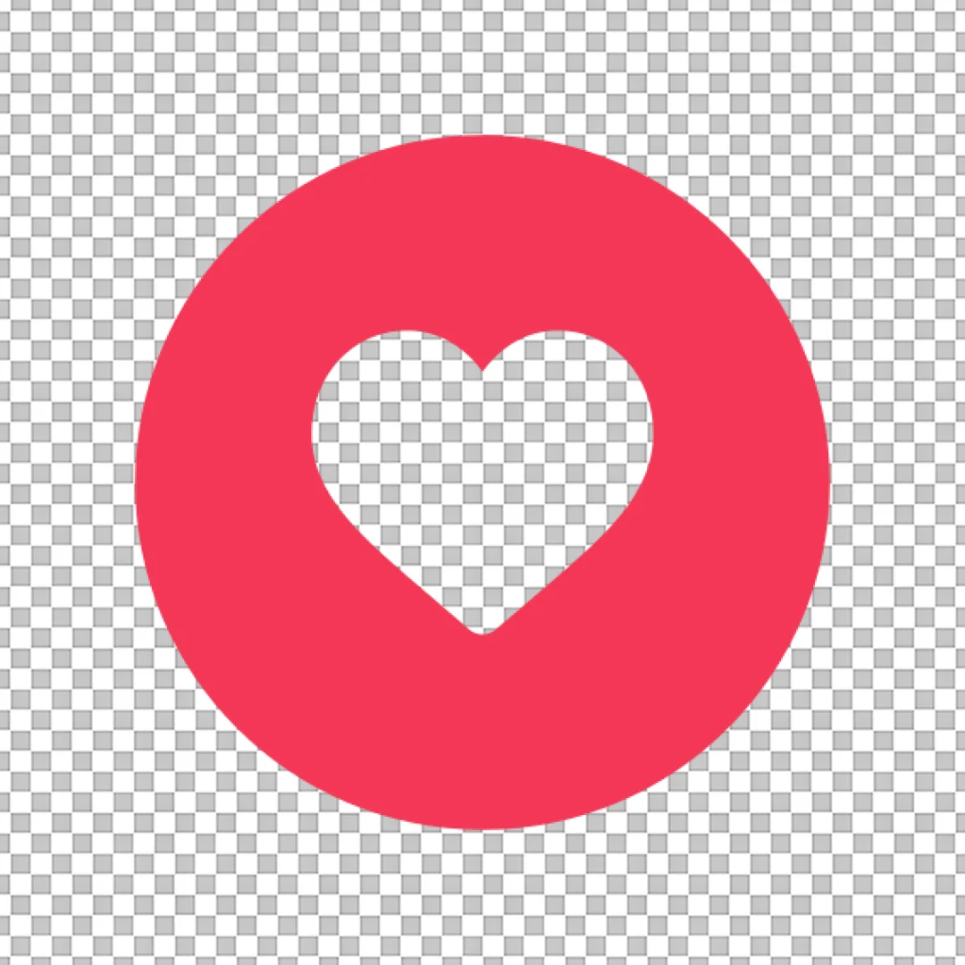 Pink Social Media Love Reaction Heart Icon
