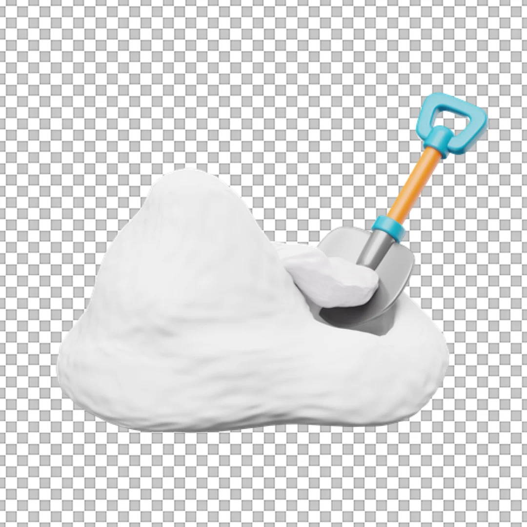 Shovel in Snow Pile PNG
