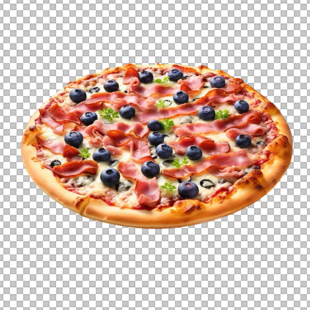 Bacon And Blueberry Pizza PNG