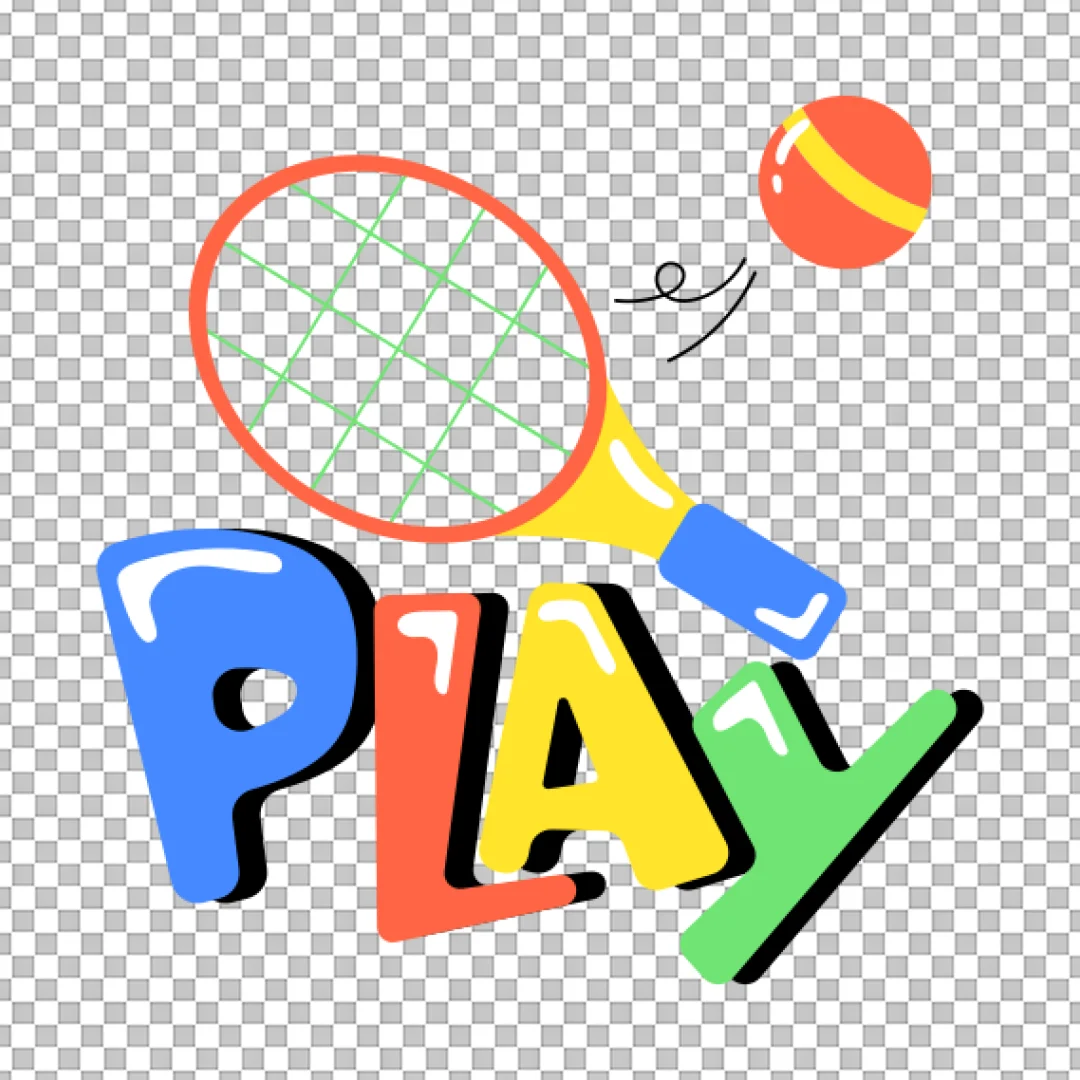 Play Tennis Racket and Ball PNG