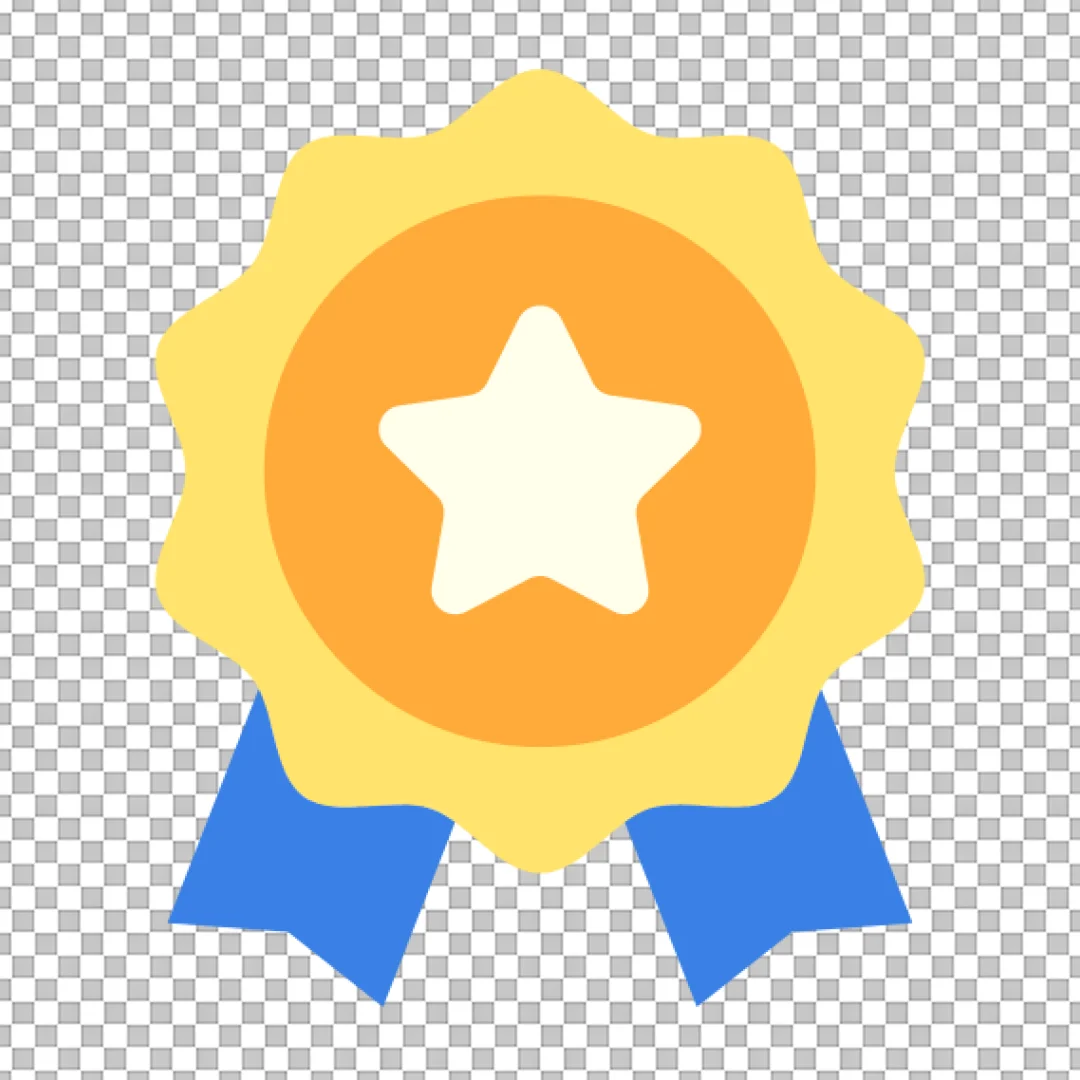 Golden Rosette Star Award Medal Icon