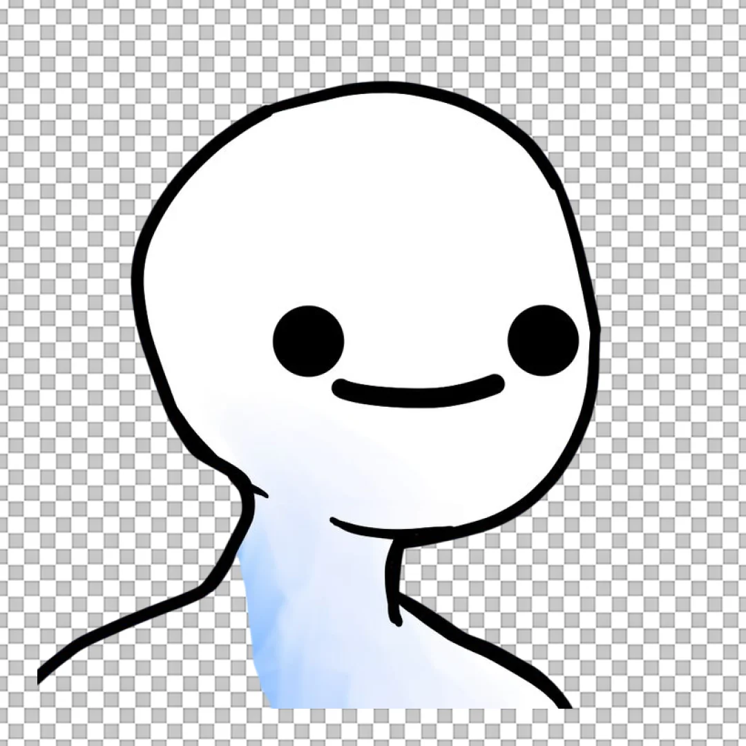 Simple Line Art Character Illustration PNG