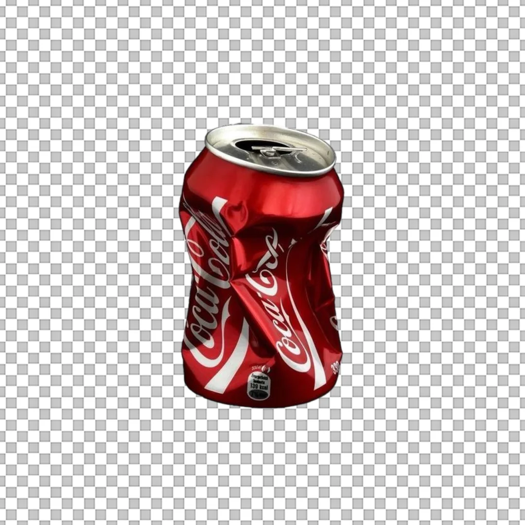 Crushed Red Cola Can Trash PNG
