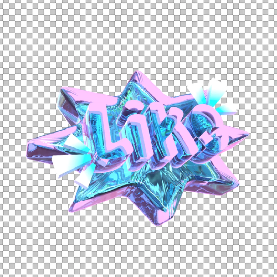 3D Graffiti Like Text PNG