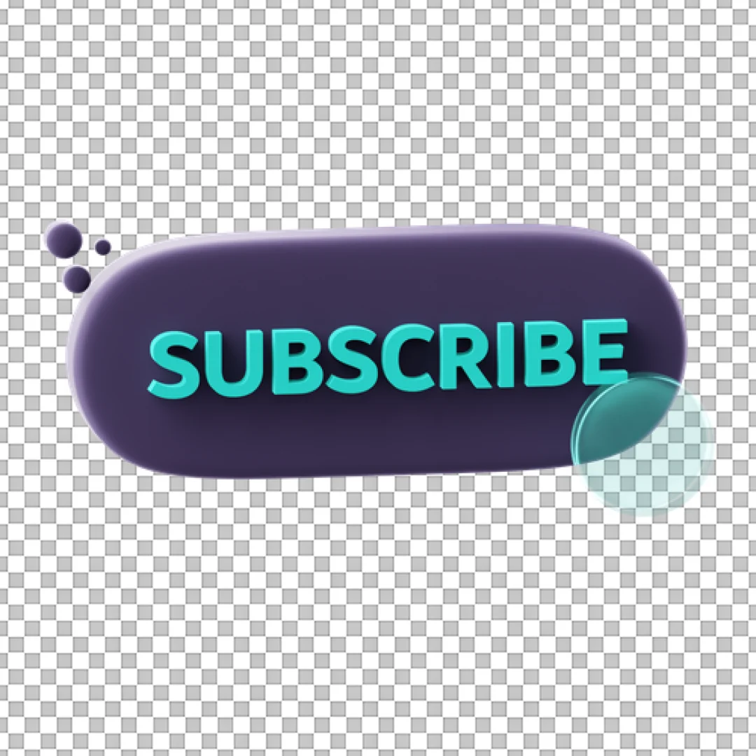 Dark Purple Oval Subscribe Button PNG